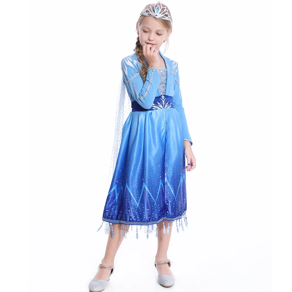 Disguise Frozen Snow Queen Elsa Deluxe Costume for Kids 