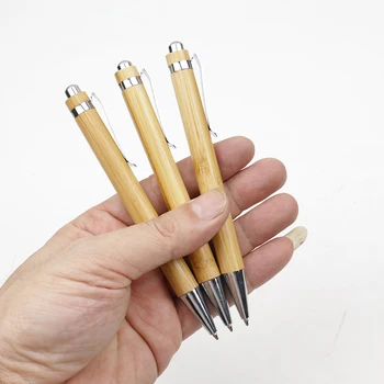 

Creative Mini Ballpoint Pen 0.7mm Bamboo+Plastic 135mm Ball Pen Writing Pocket Pen For Office School Gift Stationery Supplies