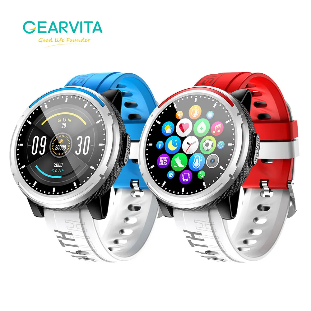 

GEARVITA S26 Smart Watch Bluetooth Call/Music Heart Rate Blood Pressure/Oxygen Waterproof Remote Camera L13 L16 Smartwatch
