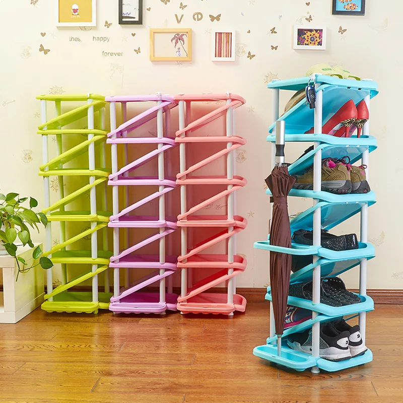 

2021 Shoe rack multi-layer storage shoe cabinet simple modern multifunctional assembly living room plastic household