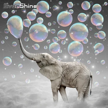 

EverShine Diamond Painting Full Square Elephant Cross Stitch Diamond Embroidery Animals Picture Rhinestones Handmade Home Decor