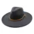 2022 Fedora Hat Women Big Wide Brim 9.5cm Vintage Khaki Felted Jazz Hat Winter Formal Dress Cap sombreros de mujer 19