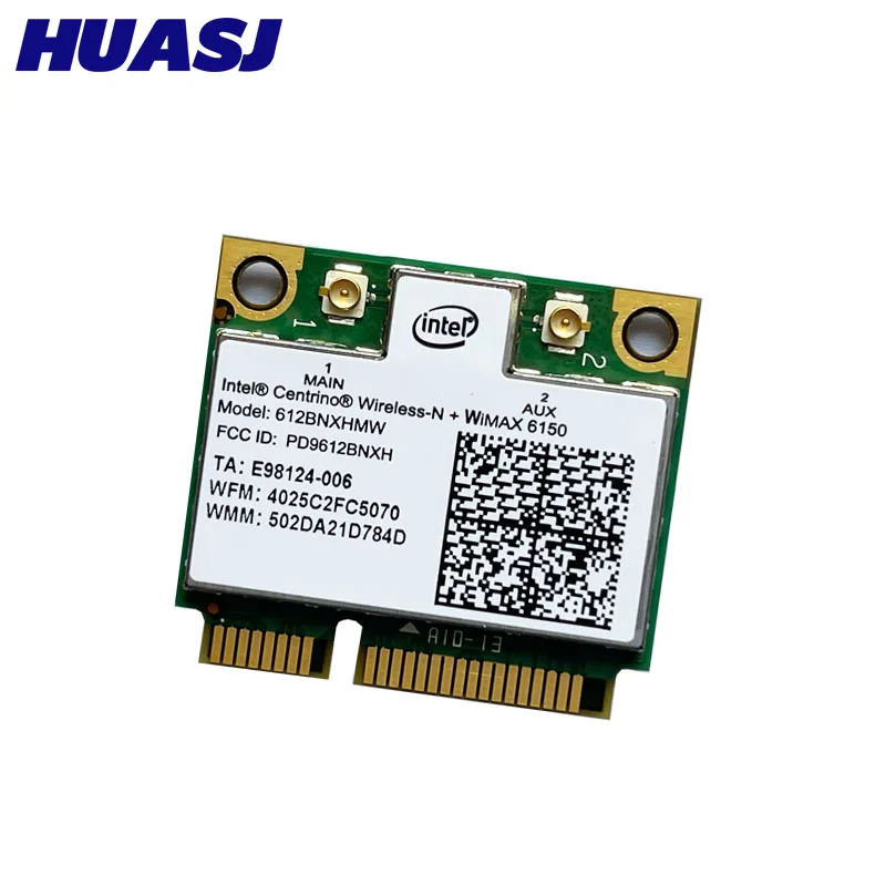 HUASJ 무선 와이파이 WLAN 네트워크 카드, 센트리노 어드밴스드 N 와이맥스 6150 612BNXHMW 미니 PCI-E 300M 와이파이 어댑터, 300Mbps