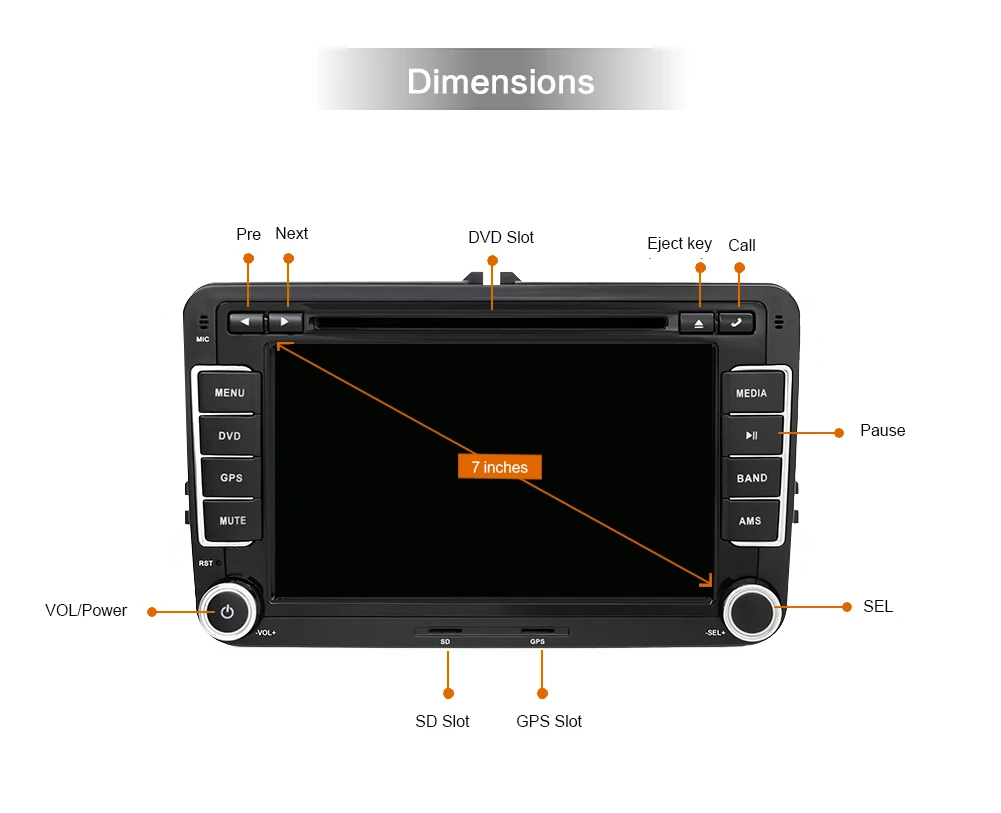 Top 2 din For Skoda/Seat/ For Volkswagen Passat/POLO/GOLF cassette player recorder android 9.0 GPS WIFI BT Steering wheel control 4