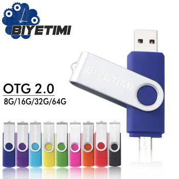 

Biyetimi 128gb 64gb OTG USB Flash Drive for Android Phone pen drive 32gb 8gb pendrive 16gb 4gb otg usb 2.0 USB Stick