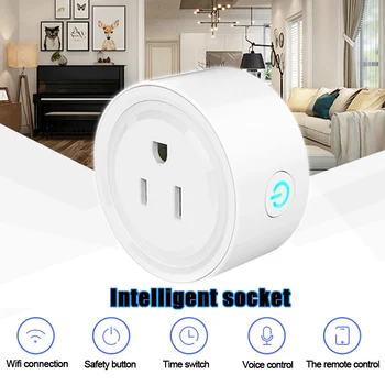 

WiFi Smart Plug Mini Wireless Socket Timer Home Power Socket WiFi Power Switch Remote Control Outlet FKU66