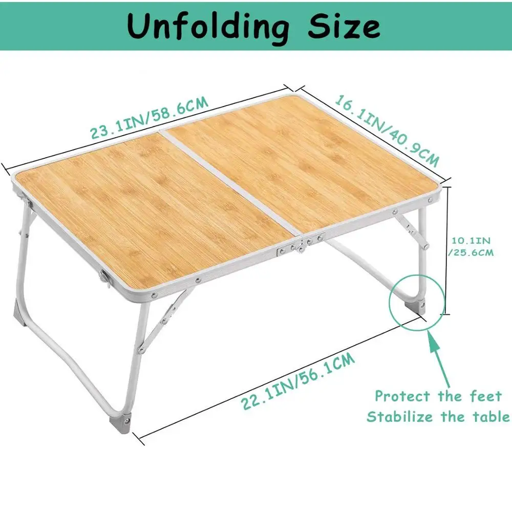 Алюминиевый складной стол для кемпинга, стол для ноутбука, регулируемая уличная мебель, портативный стол для пикника, держатель для чтения, для дивана, пола, кровати