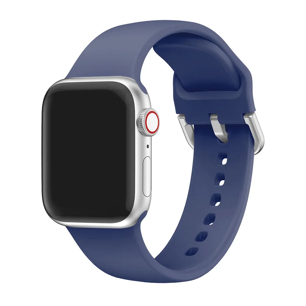 Чистый Силиконовый ремешок для часов Ремешок для apple watch, ремешок 42 мм, 38 мм, версия 1, 2, 3, ремешок на запястье для ремешки для часов iwatch 4 40 мм 44 браслет