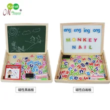 Детский Магнитный Joypin двухсторонний блокнот с буквами Pinyin с цифрами для рисования мальчиков и девочек мука Классная доска игрушка
