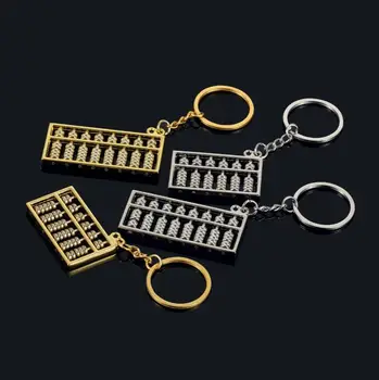 

10pcs/lot Free Shipping Zinc Alloy Bag Pendant Waist Hanging Creative Abacus Key Ring Key Chain Gift Handbag Car Accessories