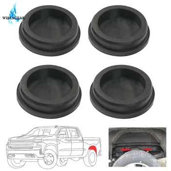 

4Pcs Tube Frame Hole Plug Cover Rear Wheel Well Rubber Plugs Mud Tap Cap For Chevy Chevrolet Silverado Sierra 1500 1999-2018