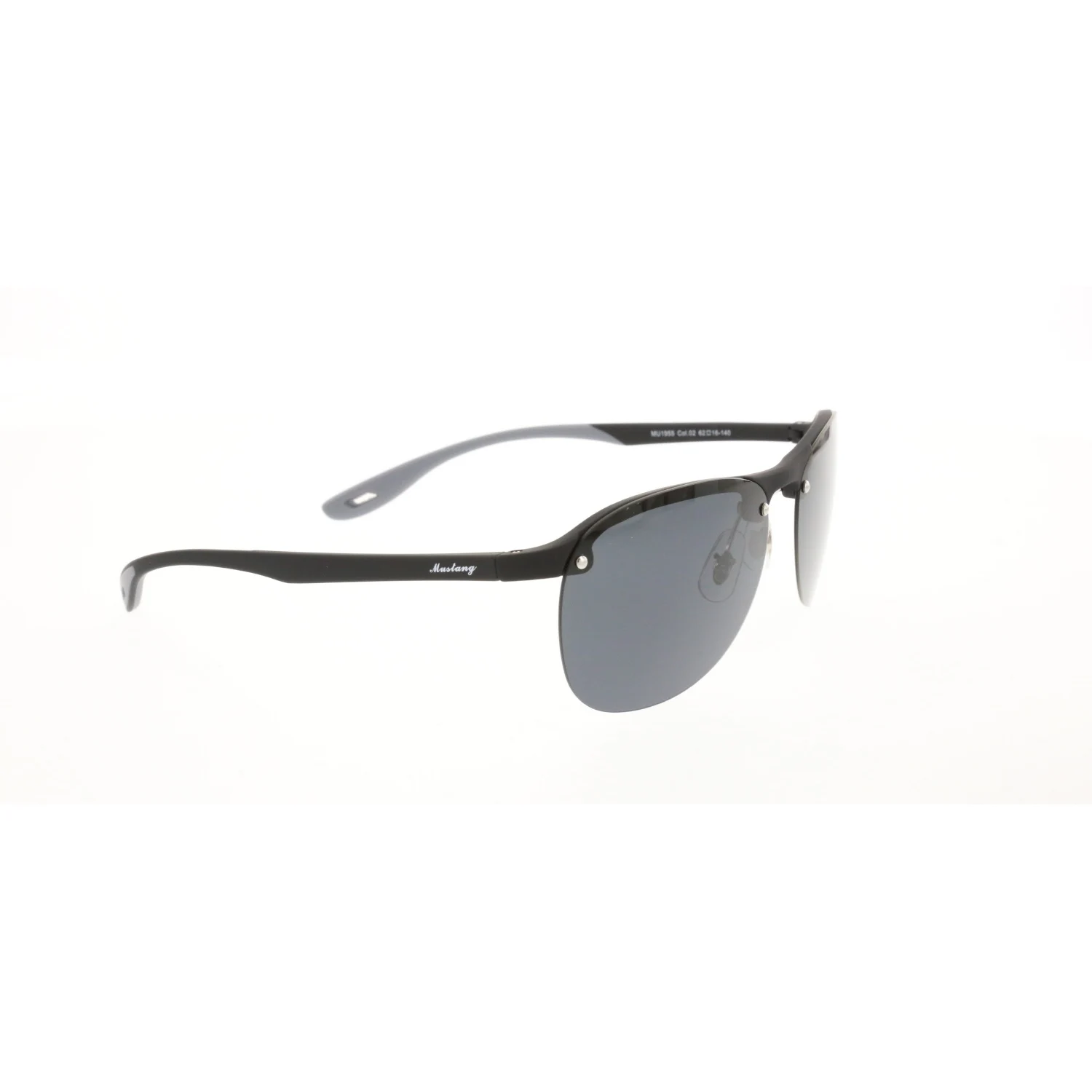 

Unisex sunglasses mu 1955 02 bone black organic rectangle rectangular 62-16-140 mustang