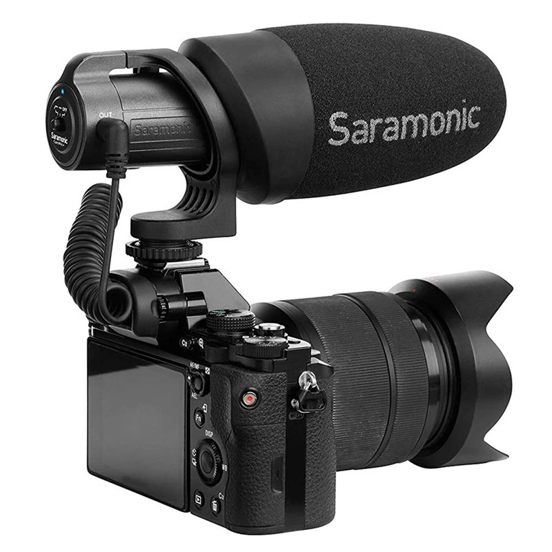 ABKT-Saramonic Cammic+ легкий накамерный микрофон со встроенным амортизатором и индикатором для Dslr Canon Nikon camera s