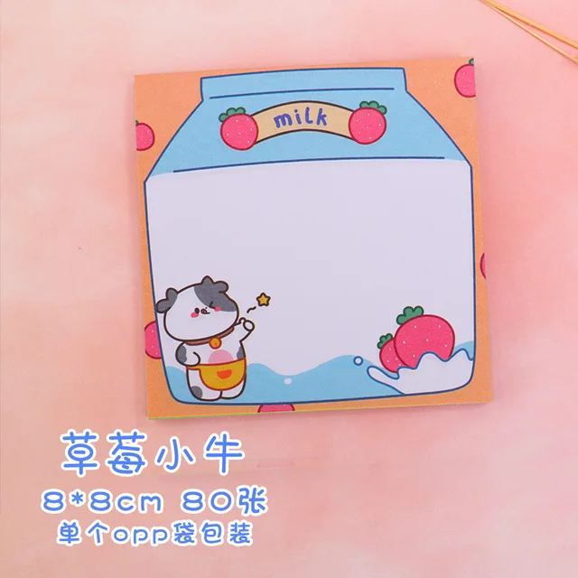 80sheets Student Girl Memo Pad Can Tear Up N Times To Paste The Message Sticky Note Sticky Tabs Cute Note Pad Memo Notes A