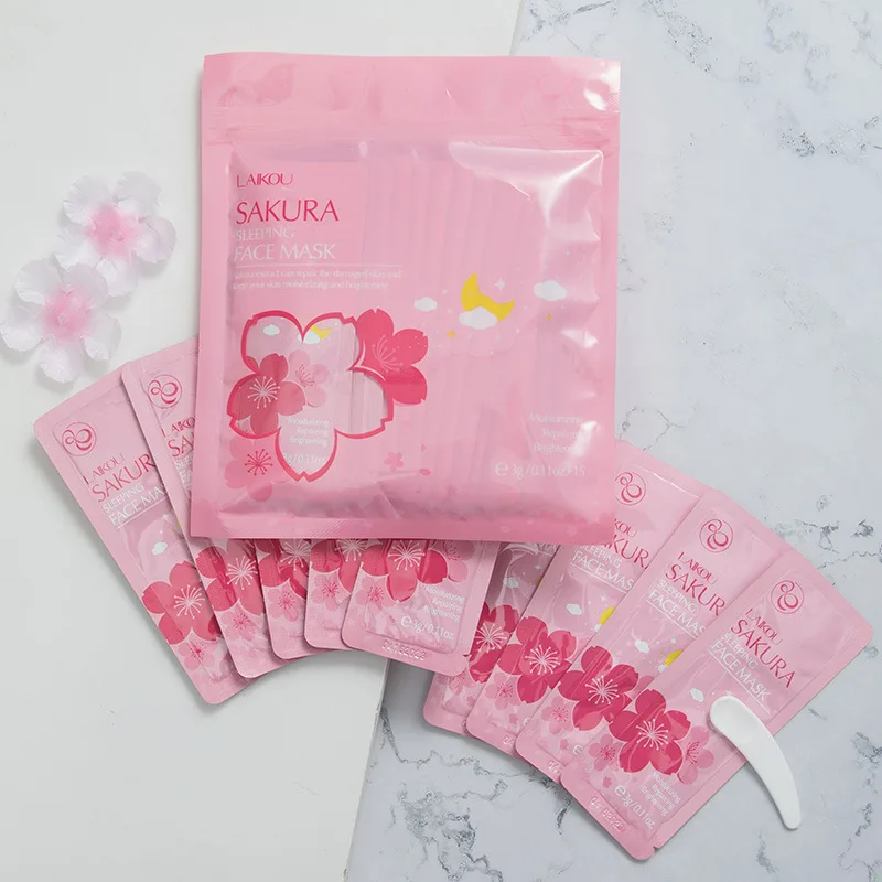 LAIKOU Sakura маска для сна 3 г 15 мл легко впитывающая Гиалуроновая кислота