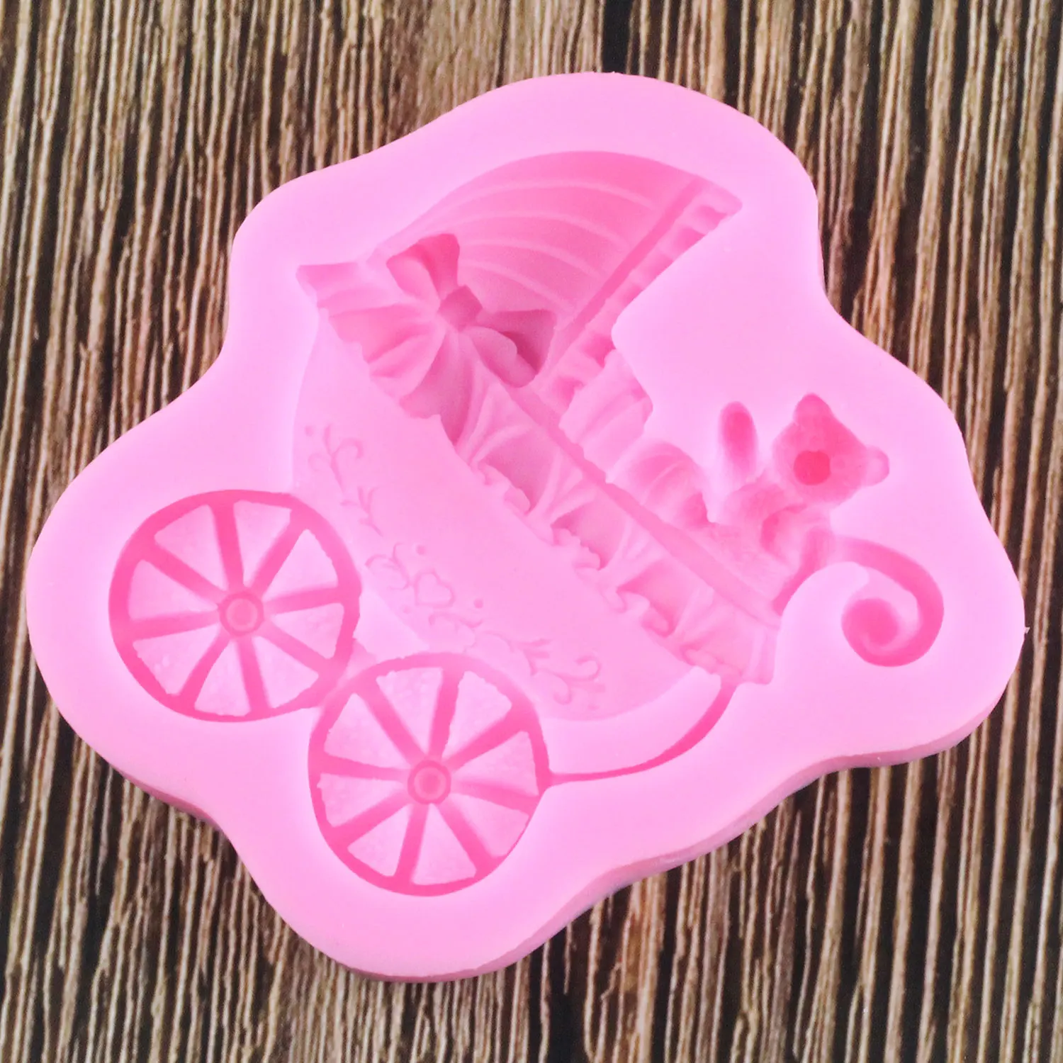Sugarcraft детская коляска Силиконовые формы ручной работы Детский праздничный торт с фонданом инструменты для украшения полимерной глины конфеты шоколадные формы