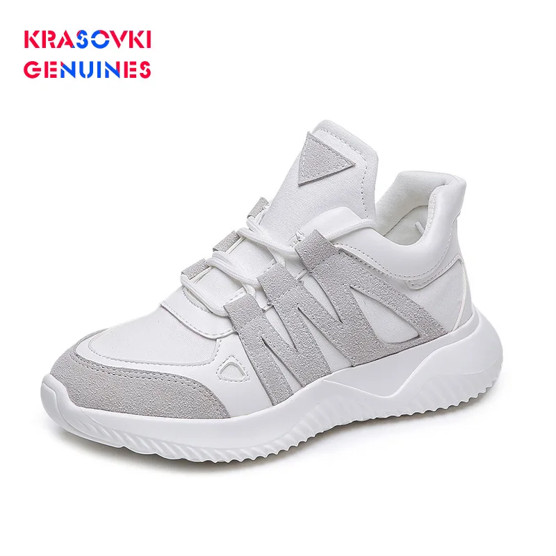 

Koznoy Sneakers Women Shallow Autumn Dropshipping Fashion Muffin Thick Bottom Mixed Colors Breathable Leisure Lace Women Shoes