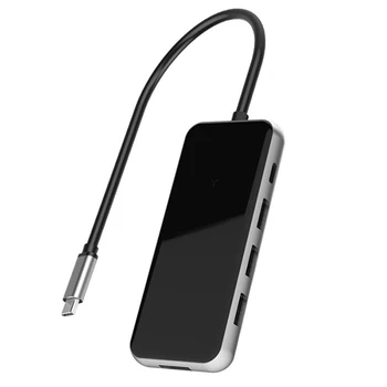 

HOT-Type-C Docking Station 5 in 1 Mirror Glass Type-C to HDMI 3.0 HUB