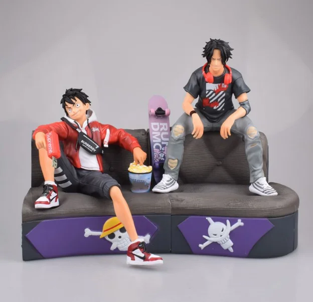 23 センチメートルワンピース Gk 潮ブランド 3 兄弟ルフィエースソファ男性グループアニメ Pvc アクションフィギュアおもちゃアニメフィギュアのおもちゃギフト Aliexpress