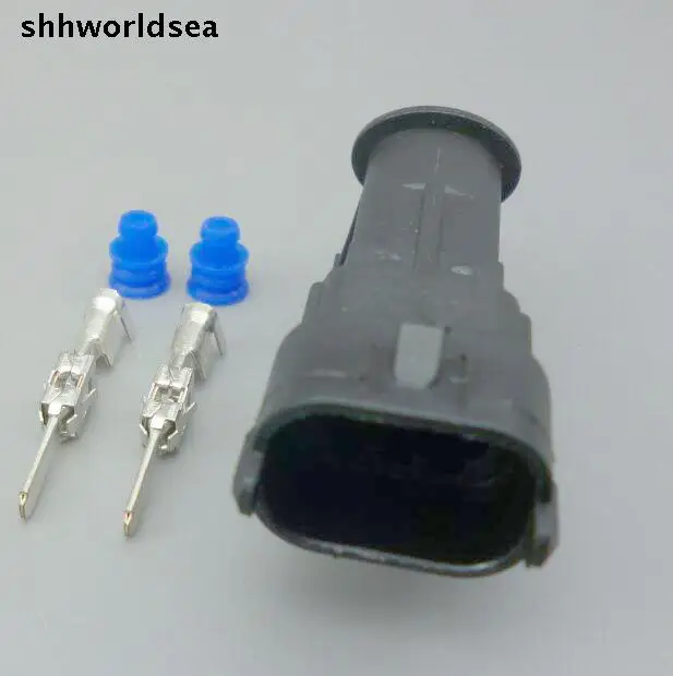 

worldgolden 5/30/100set 3.5mm male crankshaft sensor plug for injector plug terminal 2pin 2way connector plug