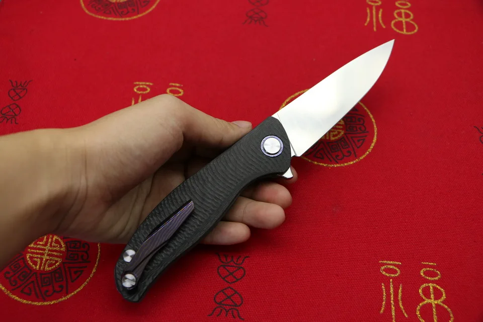 KANEDEIIA F3 складной нож M390 лезвие из углеродного волокна+ латунная ручка утилита Кемпинг Охота Карманный Кухонные Ножи EDC инструмент