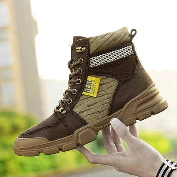 

Men Boots Faux Suede Leather Spring Autumn Men Shoes Ankle Boot Men's Snow Shoe Work Plus Size 37-45 Brand New 2019