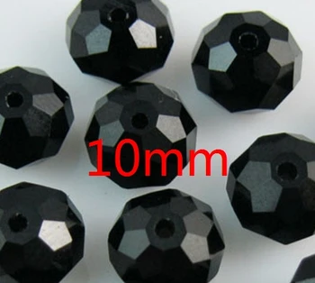 

10mm 100pcs/lot loose strand Mixed white black Faceted Rondelle Glass Crystal Beads curtains crafts jewelry DIY accessory t6fg3