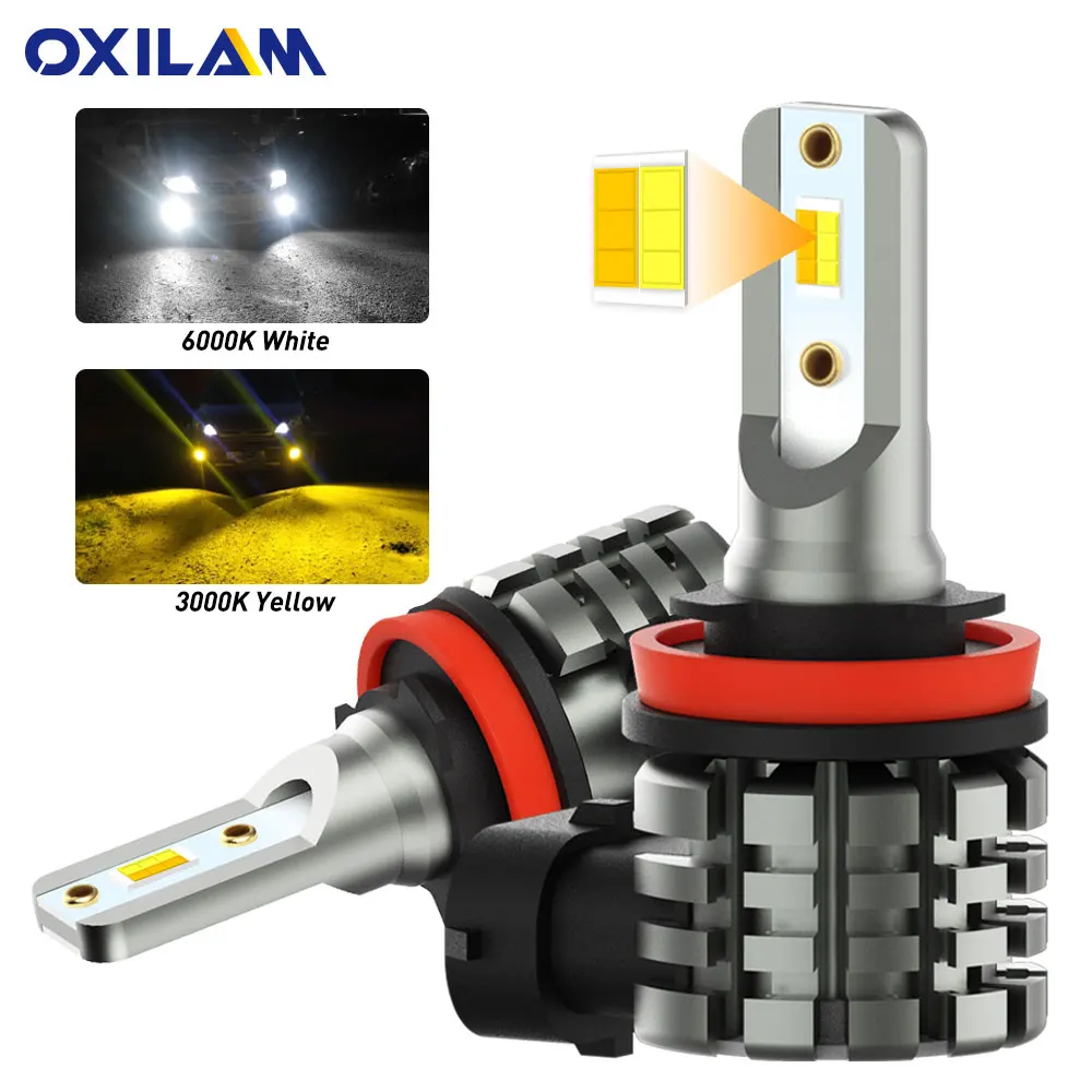 OXILAM 2x H8 светодиодная противотумансветильник лампа H9 H11 CSP чисветодиодный