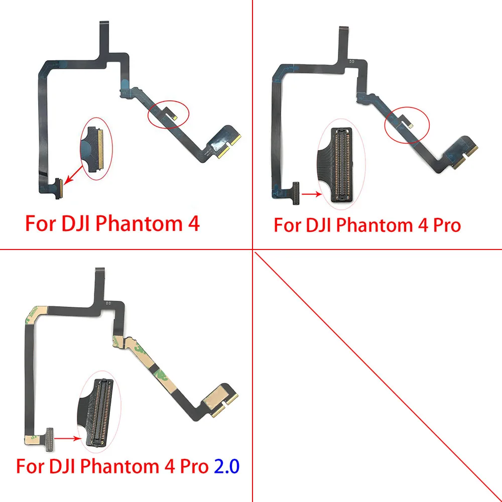 Per Dji Phantom 4 / Phantom 4 Pro / Phantom 4 Pro 2.0 Cavo Piatto A Nastro Morbido Cavo Flessibile Flex Fotocamera Gimbal Riparazione