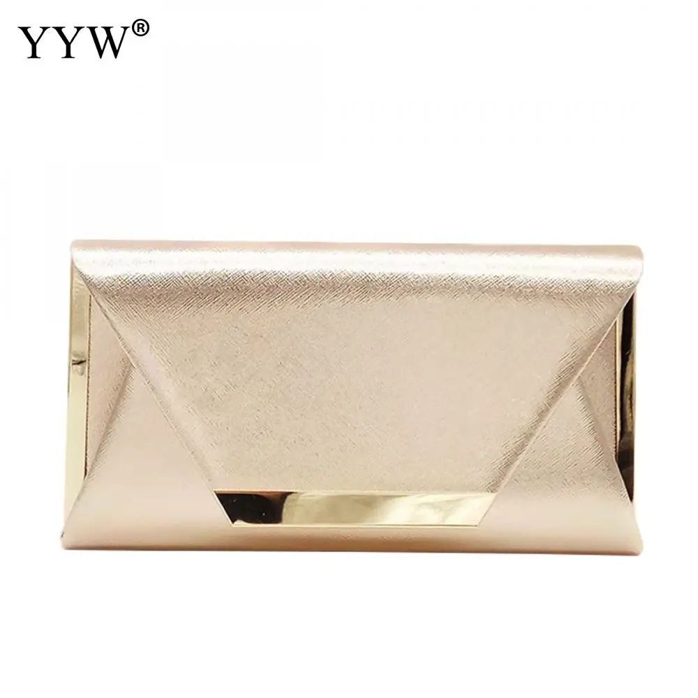 

Ladies Wedding Purse Champagne Envelope Bag Women Clutch Solid Party Evening Bags With Sling Crossbody Bags 2019 Sac A Main