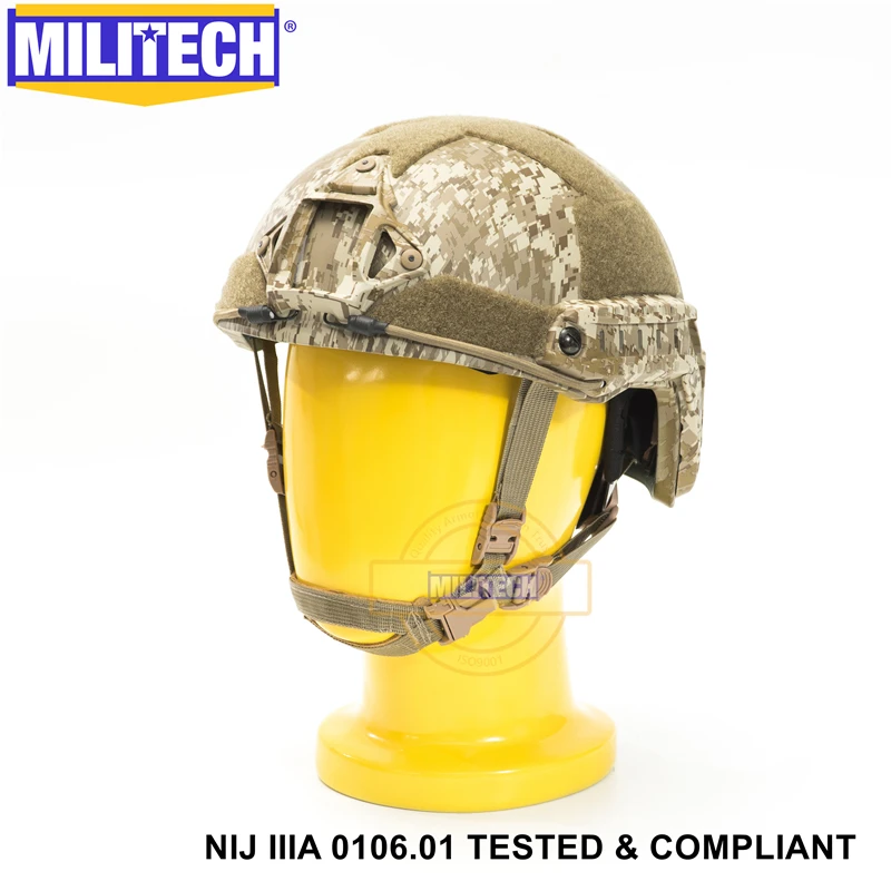 Баллистический шлем NIJ уровень IIIA 3A быстрый высокий XP Cut ISO сертифицированный пуленепробиваемый шлем с 5 лет гарантии- Militech