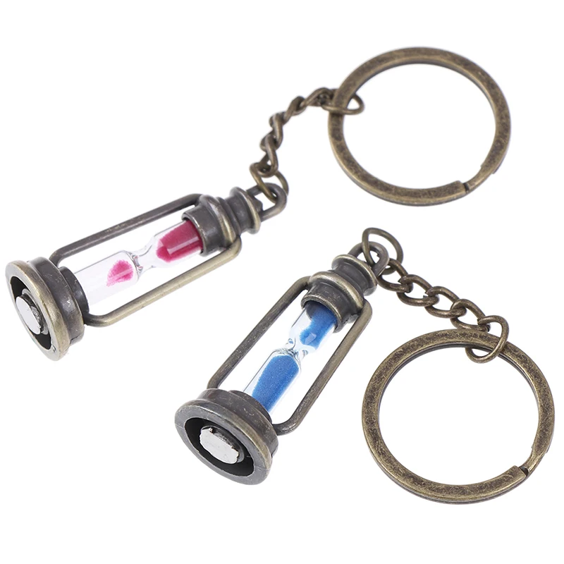 

Metal 1Pc Cute Metal Lamp Shape Timer Hourglass Key Chain Ring Couple Keychain Gift