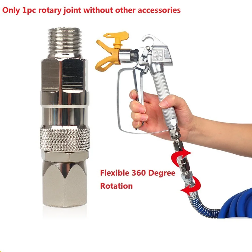 1/3/5Pcs 1/4 Inch Airless Spray Gun Hose Swivel Joint Universal Airless