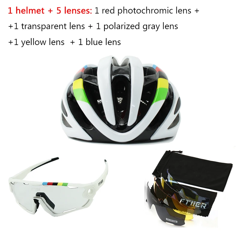 Стиль велосипедные очки с Helmetes фотохромные UV400 MTB велосипед езда TR90 спорт на открытом воздухе поляризованные очки - Цвет: set 8