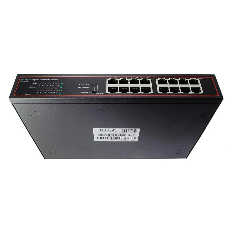 Gigabit Ethernet сетевой коммутатор Gigabit 10/100/1000 Мбит/с 16-Порты и разъёмы половина или полный дуплекс гигабитный сетевой коммутатор(штепсельная Вилка стандарта США
