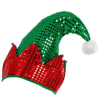 

Christmas Hat Sequin Xmas Santa Hat for Christmas Costume Party and Holiday Event