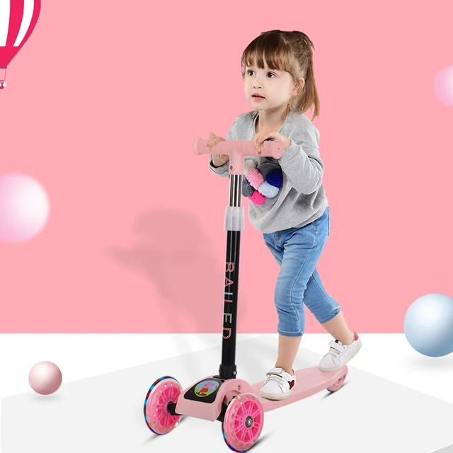 Doki Children's Scooter Kid Scooter 3 In 1 Balance Bike Children's Tricycle Scooter For Kids Ride On Toys Flash Folding Baby Car 2