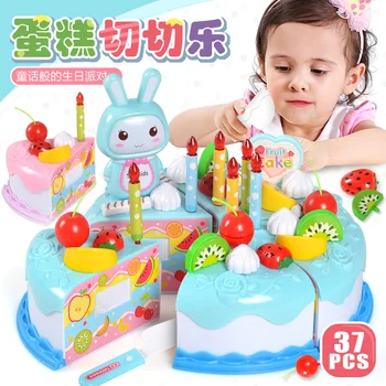 

Children Toy Pretend Play The Simulation The Kitchen The Birthday Kitchen Toys Cake Fruit Saichele DIY Gift Kids Toy