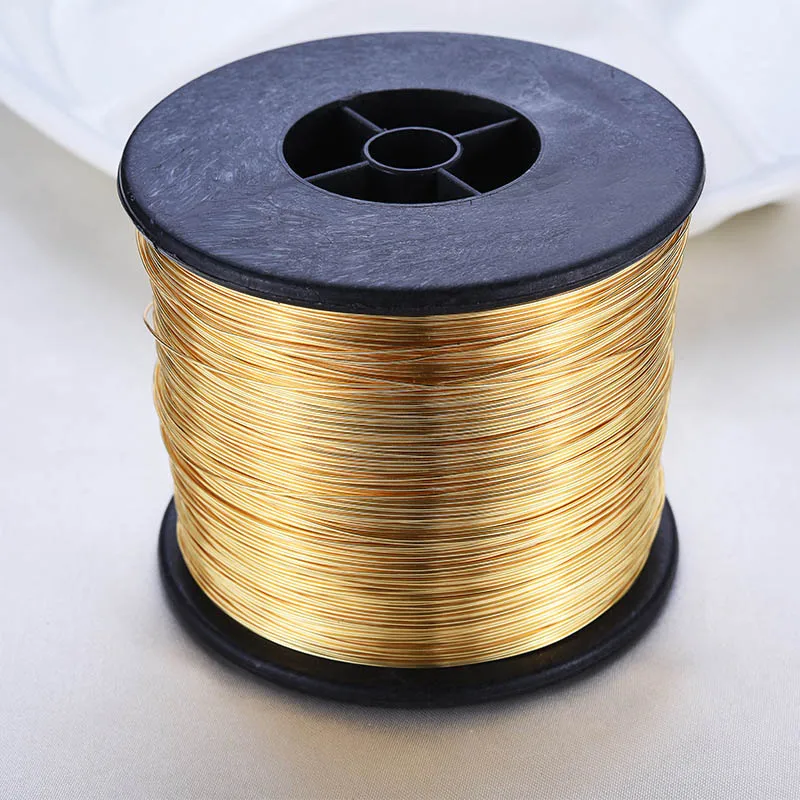1 рулон 0,3/0,4/0,5/0,6/0,8 мм 14K золотой браслет провод ремесла нить Бисер провода латуни Метель для золота ювелирных изделий серьги "сделай сам"