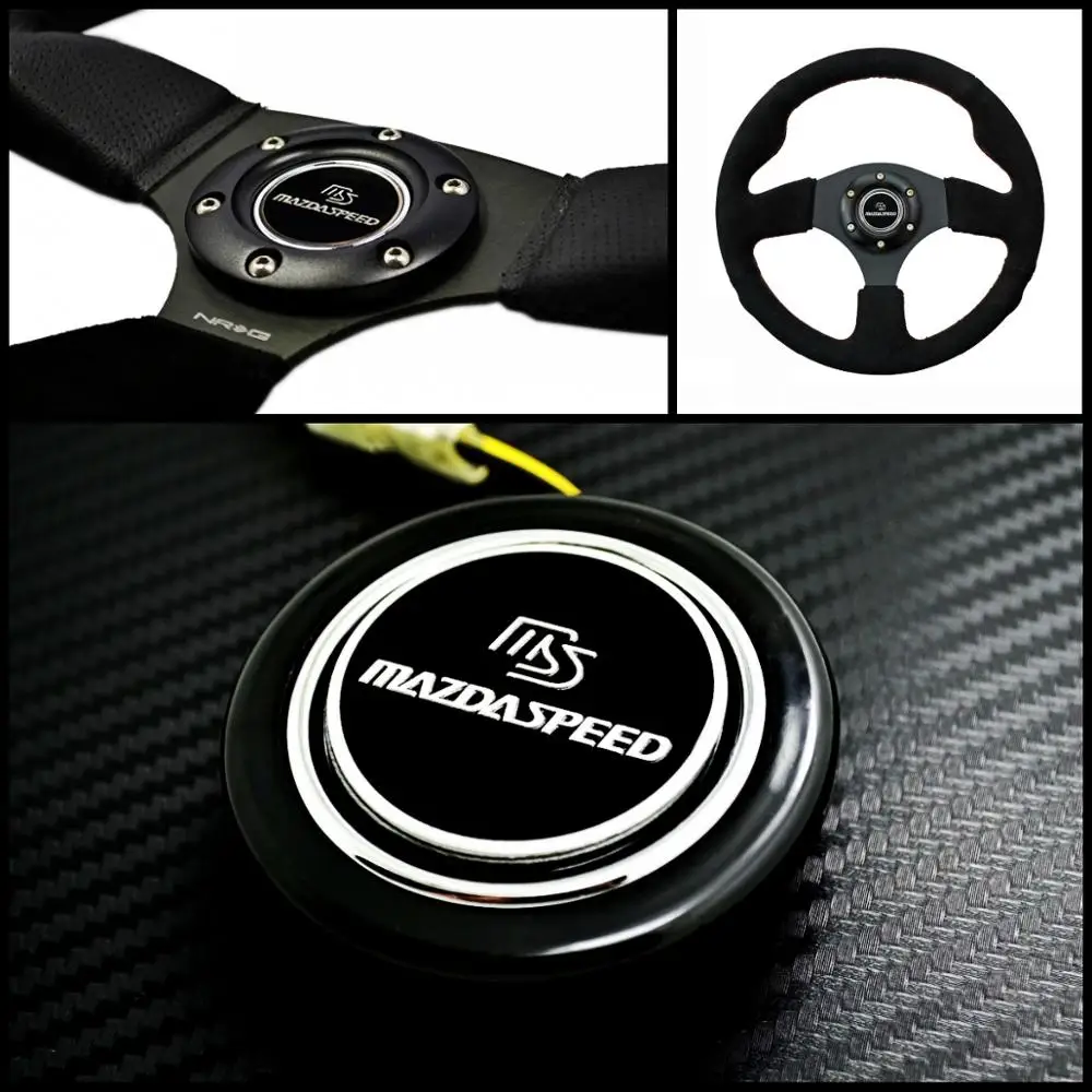 

Aluminum Emblem Steering Wheel Horns Button for Mazda
