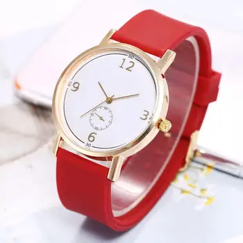 

Fashion Concise Women Watch Round Dial Analog Silicone Strap Quartz Easy Match Ladies Quartz Wrist Watches relogio feminino