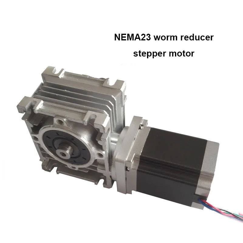 Nema23 Worm Gearbox L56mm Stepper Motor 7.5:1 10:1 15:1 20:1 30:1 Speed Reducer 