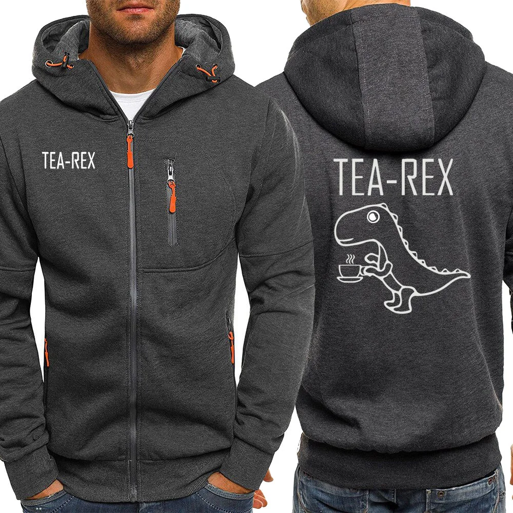 Осенняя мужская Толстовка Txa-Rex с забавным принтом, куртка с длинным рукавом на молнии, спортивная одежда в стиле хип-хоп, повседневное пальто, флисовые толстовки с капюшоном
