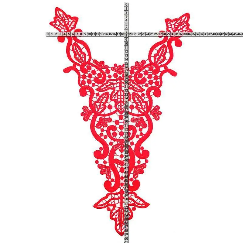 Sewing Patches Lace Sewing Supplies Lace Sewing Accessories Lace Garment Accessories Lace Decoration Lace Accessories Embroidered 3d Flowers Lace Venise Embroidery Patches DIY Lace Collar Neckline Decorate Wedding Dress Sewing Craft Supplies 1PCS