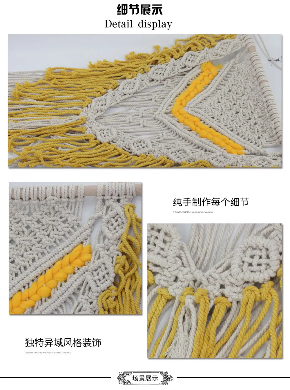 Bohemian Style Hand-woven Tapestry Bed& Breakfast Decorative Tassels Tapestry Creative Home MS7207