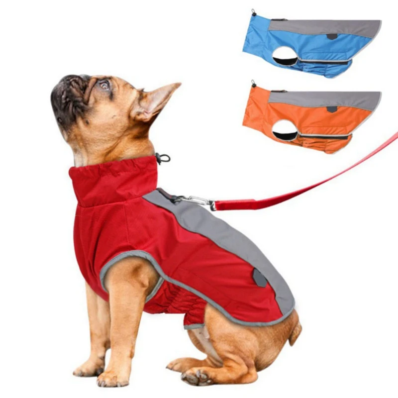 Теплая одежда для собак Светоотражающая водонепроницаемая куртка для домашних животных зимнее пальто Одежда для щенков лыжный костюм для маленьких средних больших собак Французский бульдог