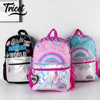 

Casual Kids Backpacks Twinkle Sequins Oxford School Bags for Girls Strong High Capacity Princess Kindergarten Children Backpack