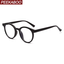 Peekaboo мужские синие блокирующие очки для защиты компьютера прозрачные линзы прозрачные ретро оптические очки Круглые Женские