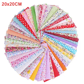 

100pcs DIY Sewing Square Floral Cotton Fabric Patchwork Cloth Multi-Color 10*10CM, 15*15CM, 20*20CM 100% Cotton