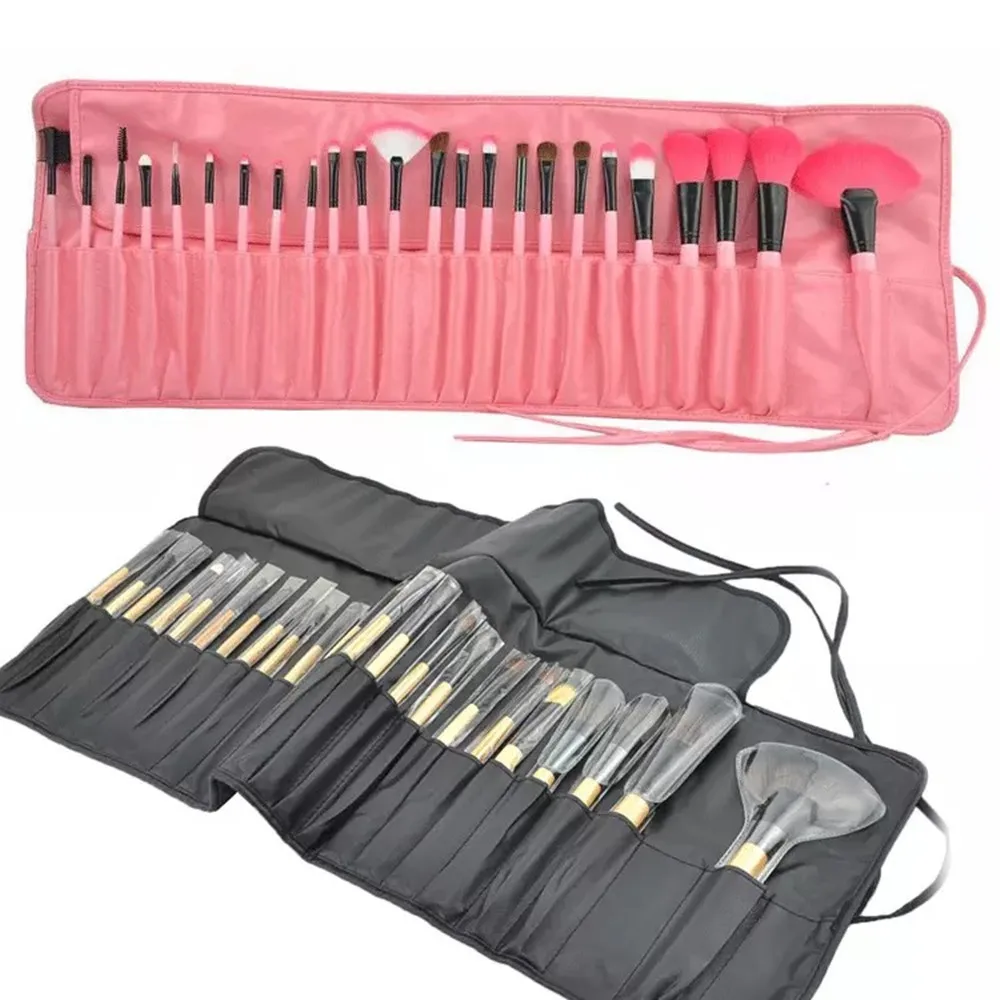 

Makeup Brushes Set In Bag 24Pcs/lot Sculpting Eyebrow Highlighter Blusher Brow Make Up Brush Cosmetic Tools Kit For Beginner